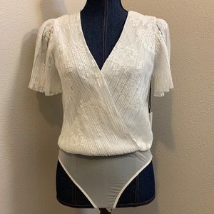 Astr white blouse bodysuite
